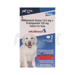 Elanco Milbemax Dewormer Tablets for Dogs, 2 Tablets - Animeal