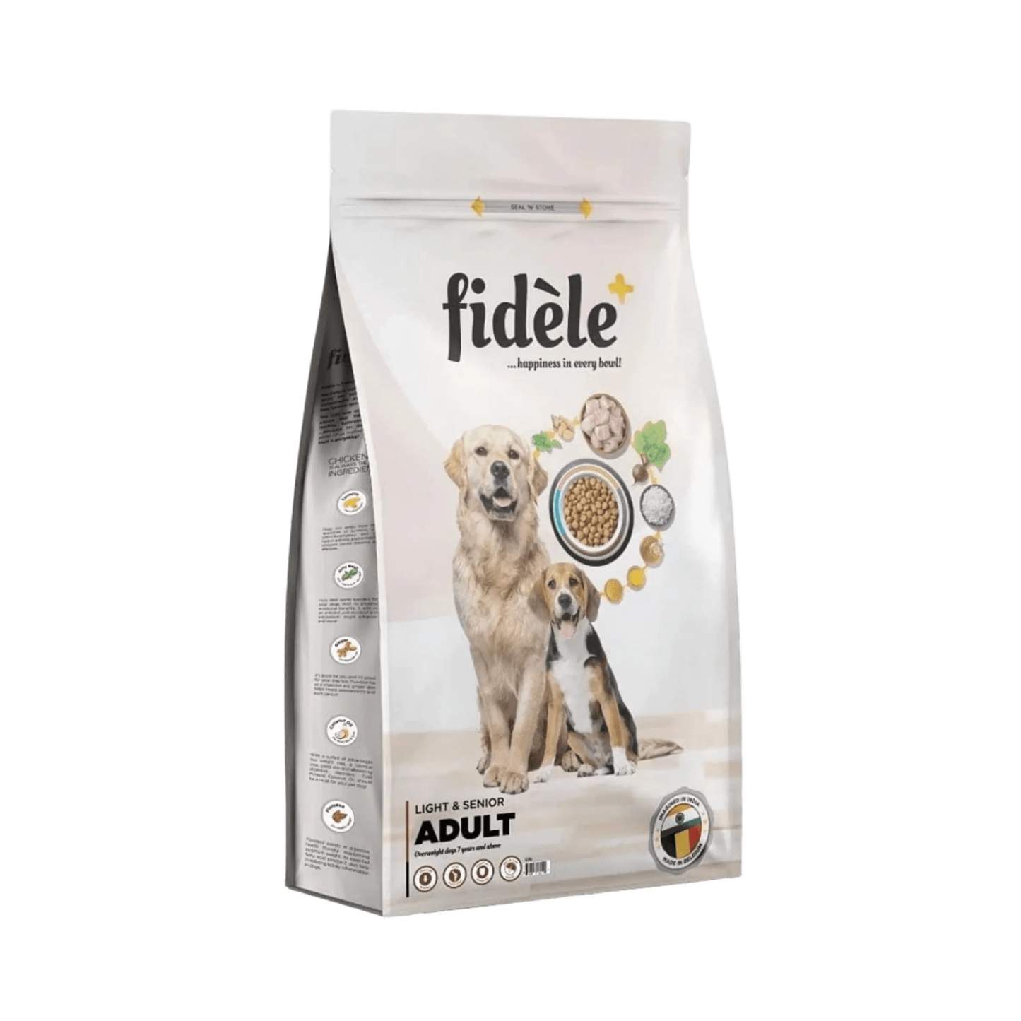 FIDELE PLUS ADULT LIGHT & SENIOR DRY FOOD [1KG] - Animeal