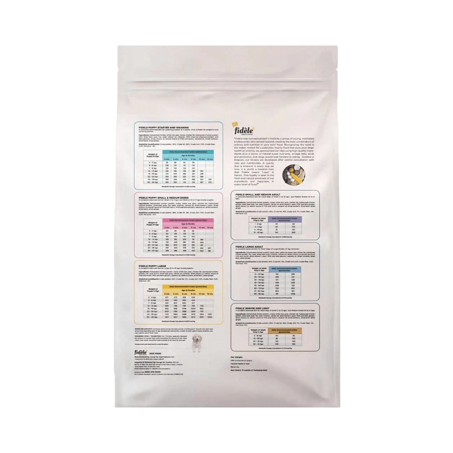 FIDELE PLUS ADULT LIGHT & SENIOR DRY FOOD [1KG] - Animeal