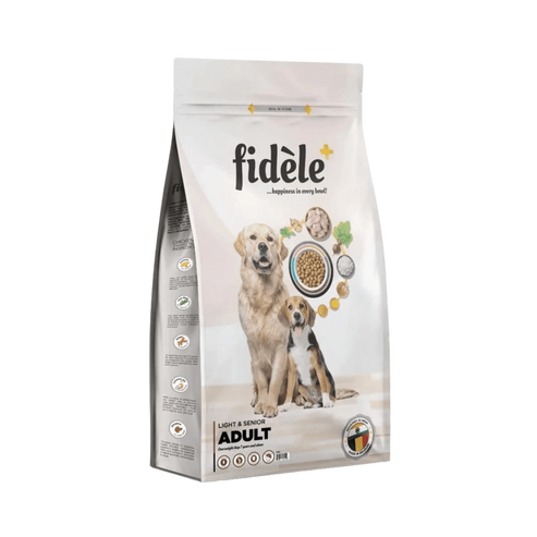 FIDELE PLUS ADULT LIGHT & SENIOR DRY FOOD [8KG] - Animeal
