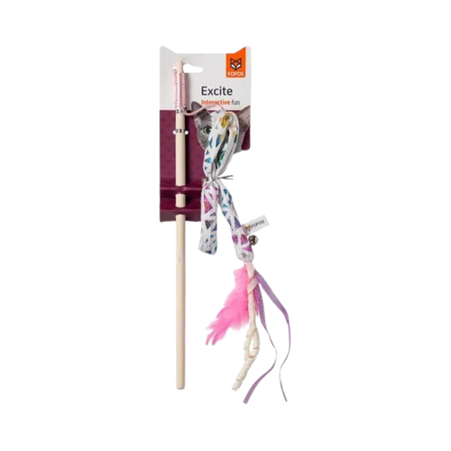 FOFOS BLOCKY MEOW FEATHER WAND - Animeal