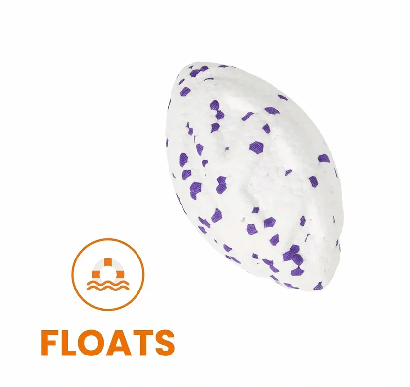 FOFOS ETPU RUGBY BALL FETCH DOG WHITE TOY - Animeal