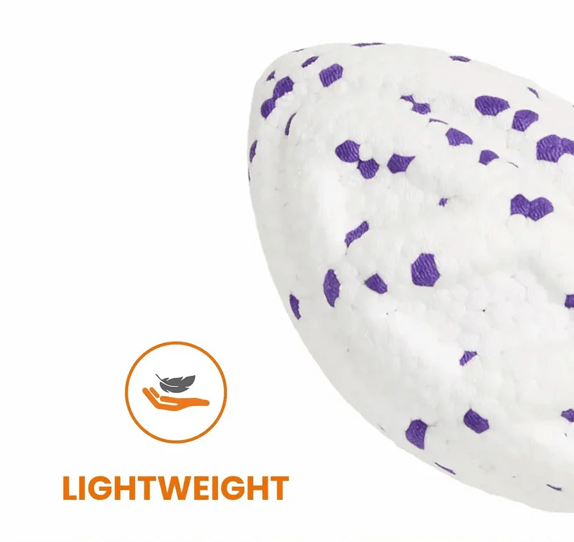 FOFOS ETPU RUGBY BALL FETCH DOG WHITE TOY - Animeal