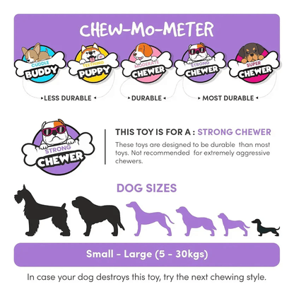 FOFOS ETPU RUGBY BALL FETCH DOG WHITE TOY - Animeal