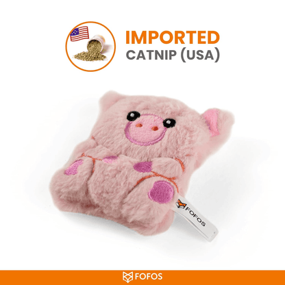 FOFOS FLOPPY CRINKLE CAT PIG TOY - Animeal