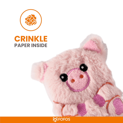 FOFOS FLOPPY CRINKLE CAT PIG TOY - Animeal