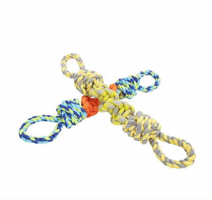FOFOS FLOSSY ROPE DOG Y/G TOY - Animeal