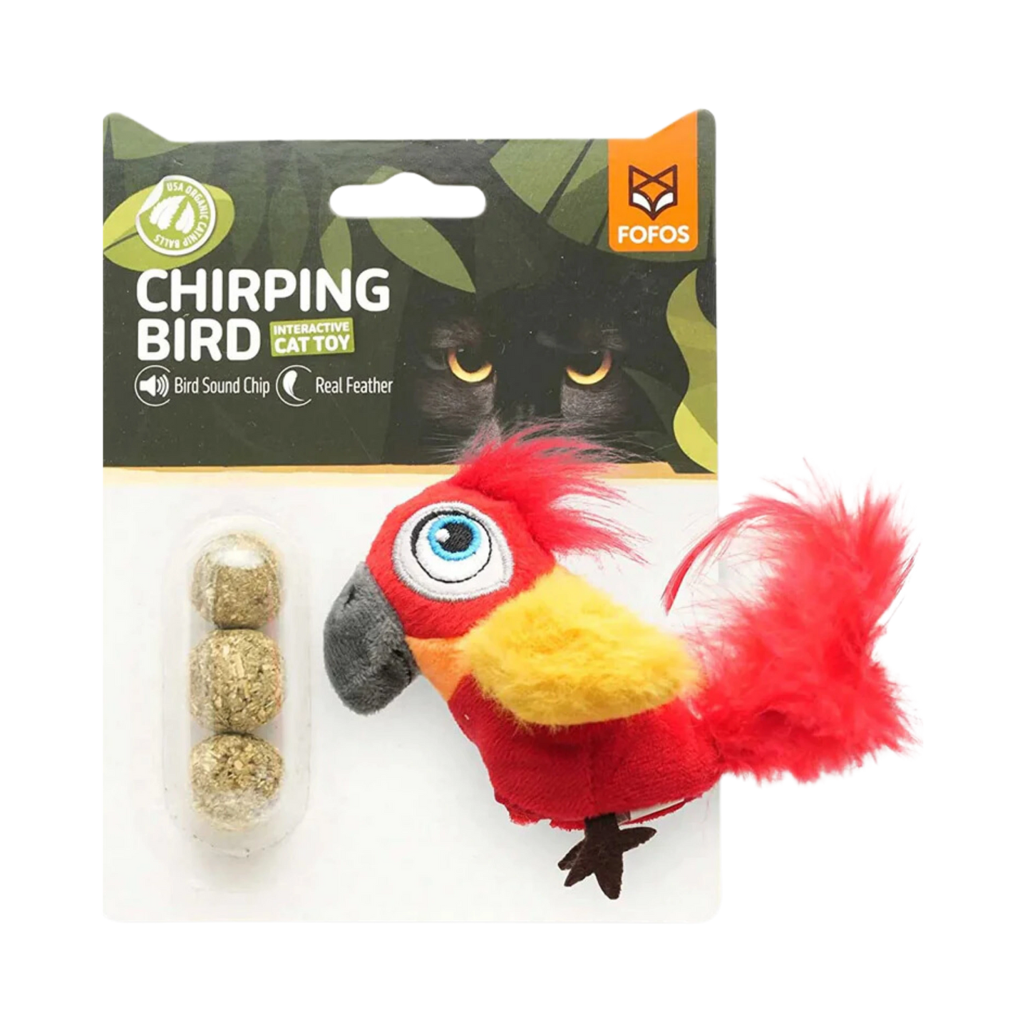 FOFOS PARROT WITH CATNIP BALLS - Animeal
