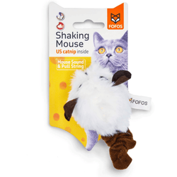 FOFOS PULL STRING & SOUND CHIP MOUSE WHITE - Animeal