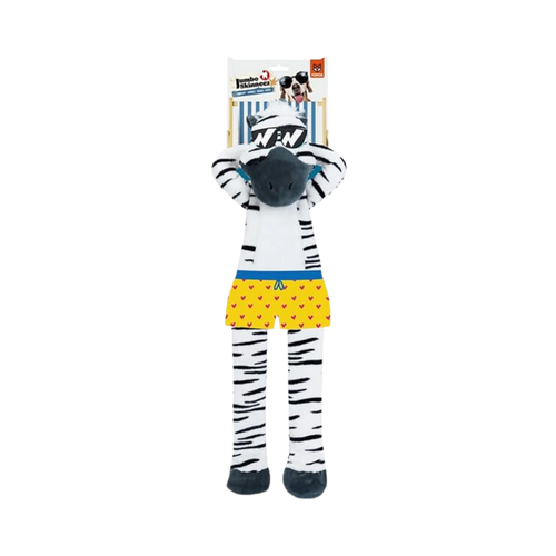 FOFOS SAFARI FLAP ZEBRA DOG TOY (L) - Animeal