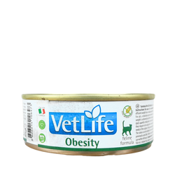 Farmina Vet Life Obesity Wet Cat Food, 85g Can - Animeal