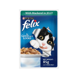 Felix Adult Mackerel Jelly Wet Cat Food, 85g - Animeal