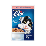 Felix Adult Salmon Jelly Wet Cat Food, 85g
