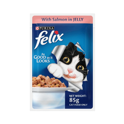 Felix Adult Salmon Jelly Wet Cat Food, 85g - Animeal
