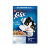 Felix Adult Sardine In Jelly Wet Cat Food, 85g