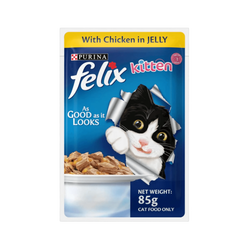 Felix Kitten Chicken Jelly Wet Cat Food, 85g - Animeal