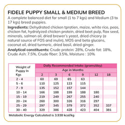 Fidele Plus Puppy Small and Medium Dry Dog Food, 3kg - Animeal