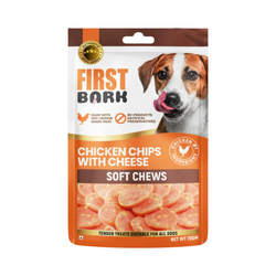 First Bark Chicken Chips With Cheese Dog Treats, 70g - Animeal