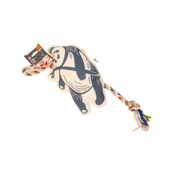 Fofos Flossy Rope Toy with Panda for Dogs - Animeal