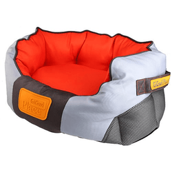 GIGWI PLACE SOFT BED RED & GREY (M) - Animeal