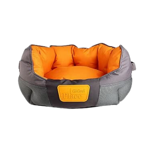 GIGWI SOFT BED CANVAS TPR GRAY & ORANGE (M) - Animeal