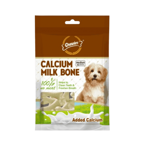 GNAWLERS MEDIUM CALCIUM MILK BONE (M) - Animeal