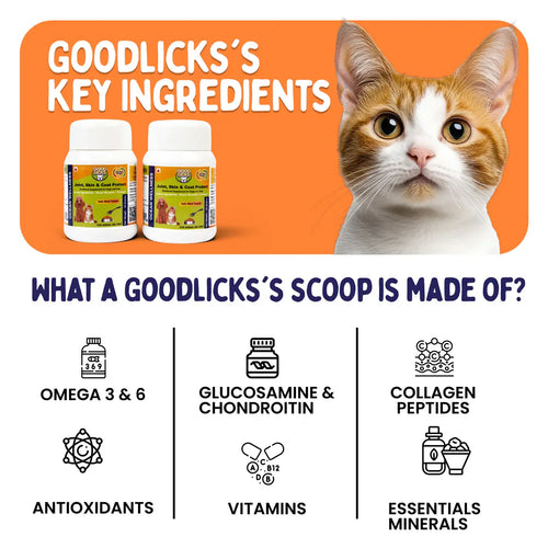 GOOD LICKS JOINT SKIN AND COAT PROTECT FOR CATS (30 GRAMS) - Animeal