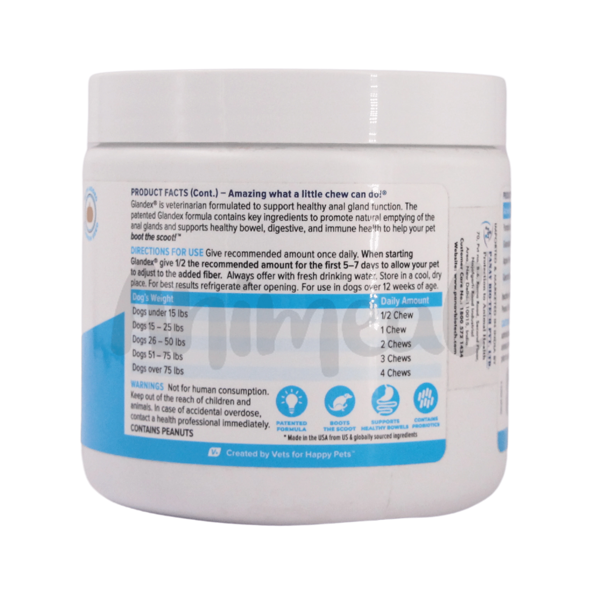 Glandex Chews Tablet for Dogs, 60 Tablets - Animeal