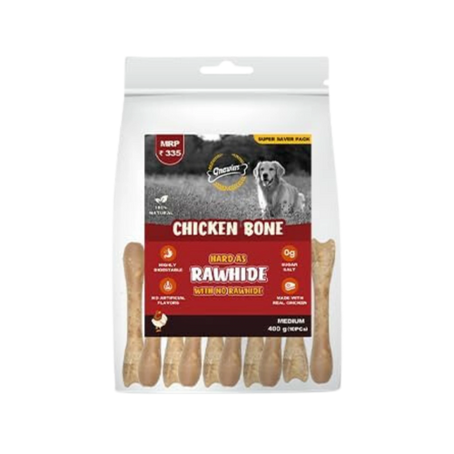 Gnawlers Chicken Bone 4"Inch (L) - Animeal