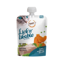 Gnawlers Lick N Likable Tuna and Pumpkin Treat Cat Treats, 100g - Animeal