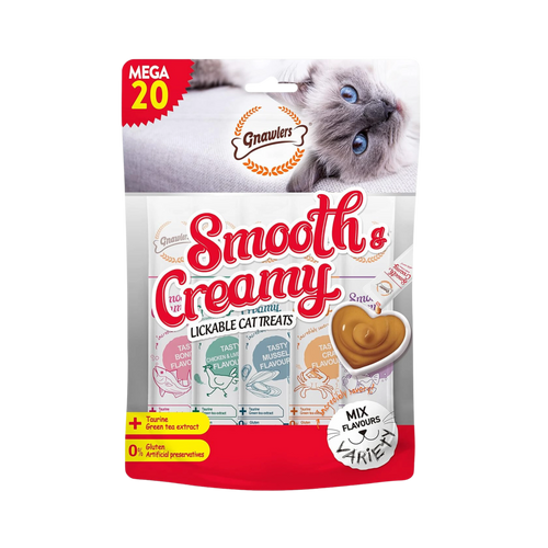 Gnawlers Smooth Creamy Cat Treat Mixed Flavours (Large pack) - Animeal