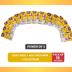 Goat Milk + Multivitamin + Colostrum (Immunity Booster) for Dogs | Pack of 15 Sachets - Animeal