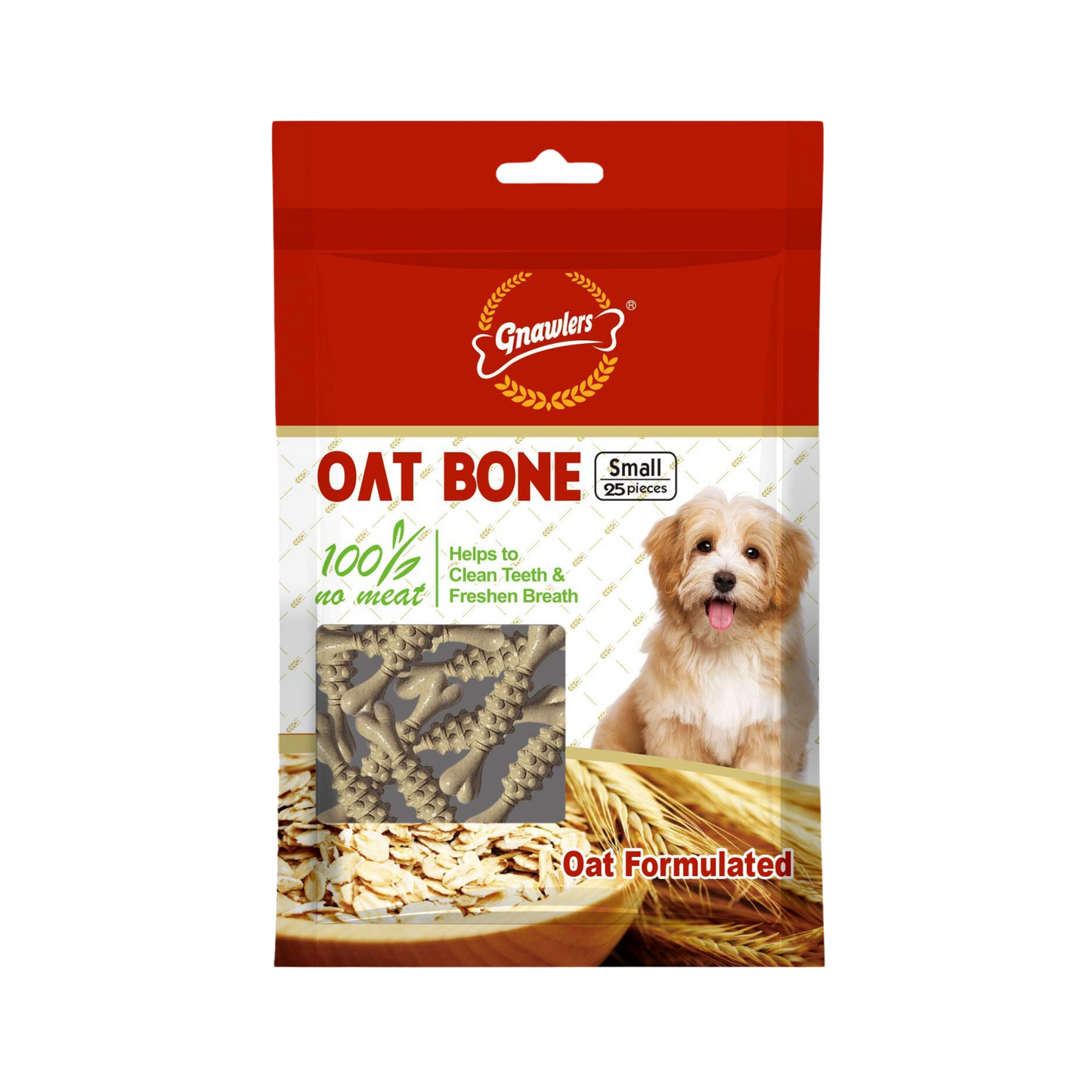 GNAWLERS OAT BONE (L) 225GM