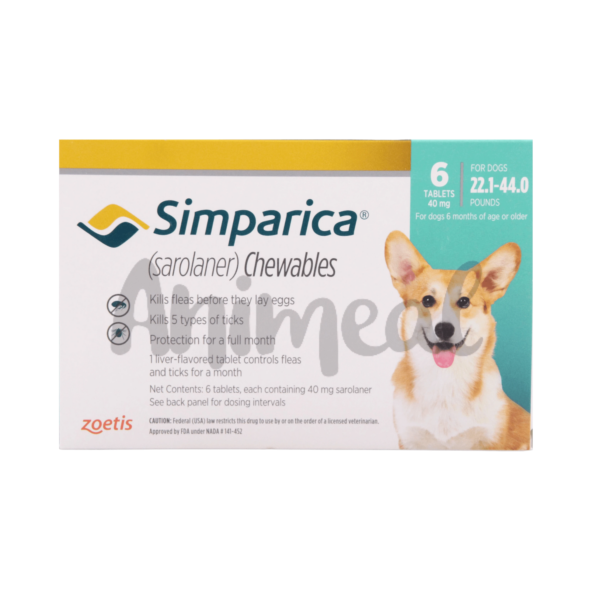 SIMPARICA (10-20KG) DOG TABLET 6TAB