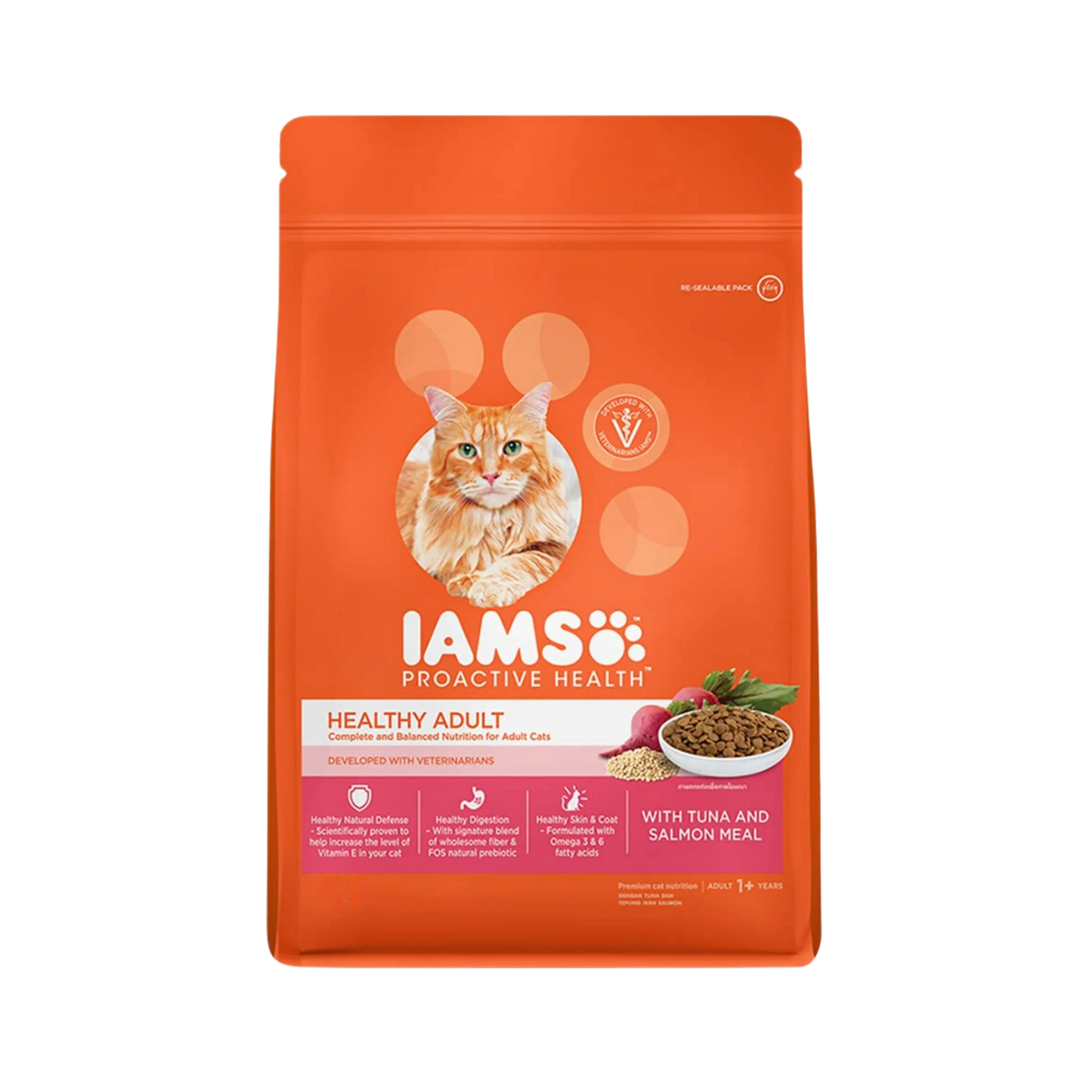 IAMS CAT TUNA & SALMON DRY FOOD (S) 400GM