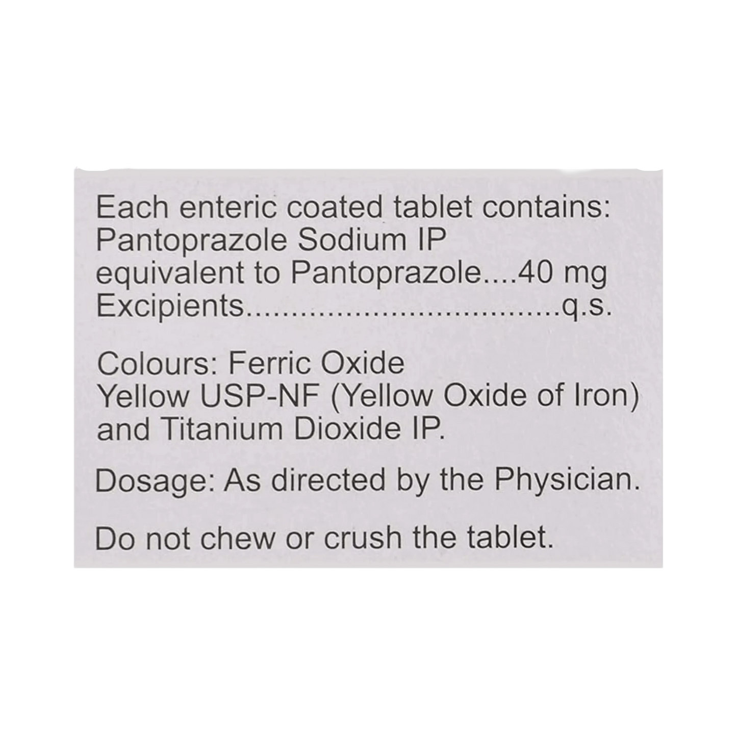 PAN 40MG TABLET 15TAB