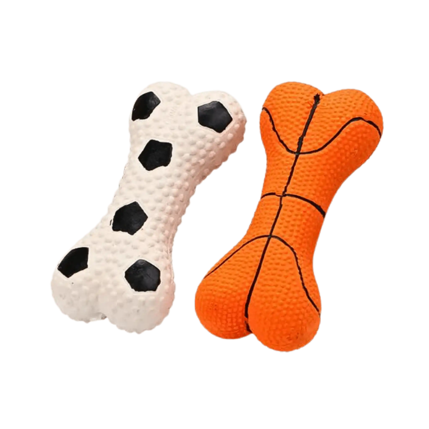 CANINE CREW RUBBER SQUEAKY BONE TOY