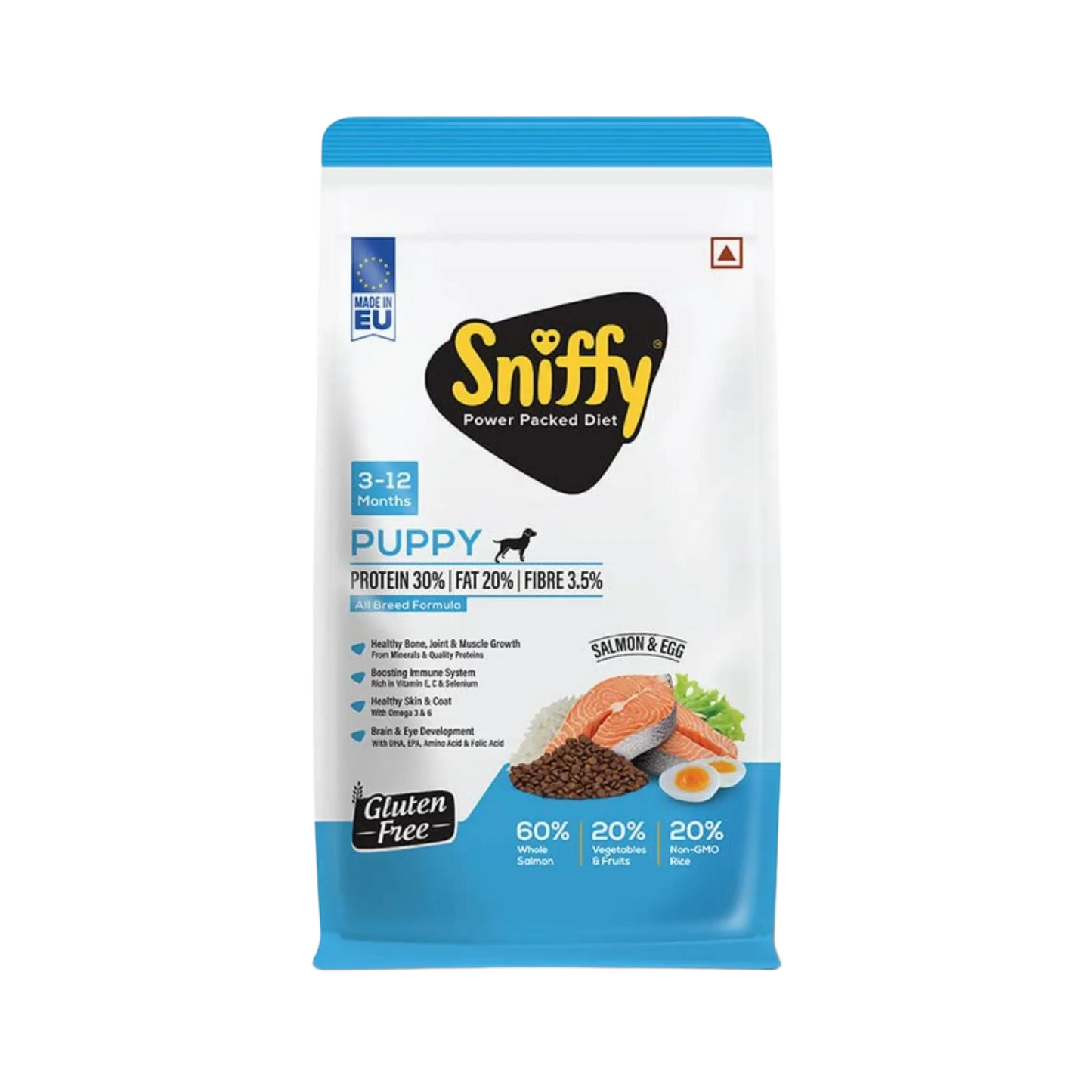 SNIFFY PUPPY SALMON & EGG DRY FOOD (M) - Animeal