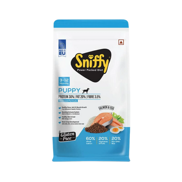 SNIFFY PUPPY SALMON & EGG DRY FOOD (M) - Animeal