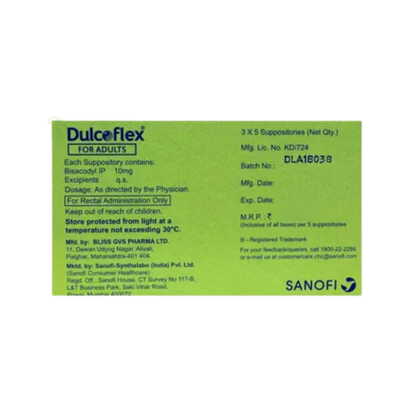 DULCOFLEX ADULT SUPPOSITORIES 5TAB