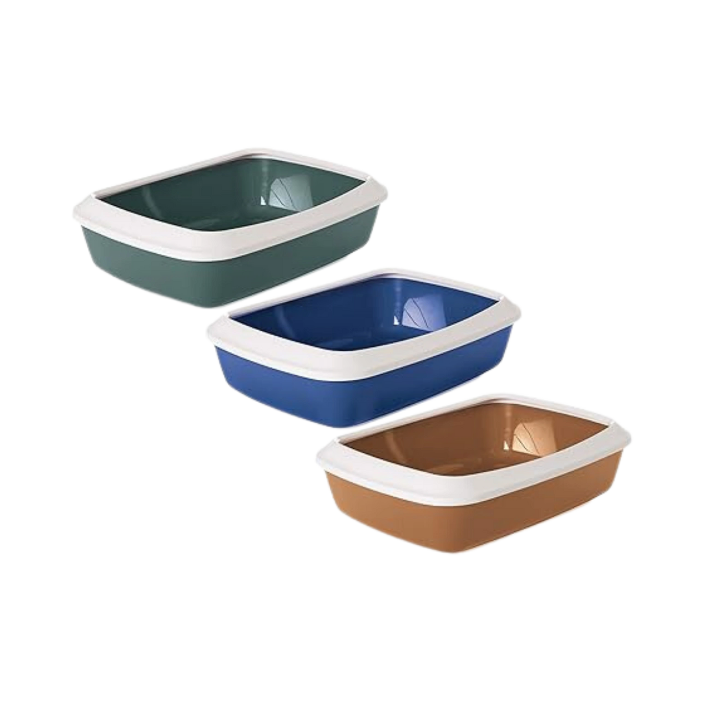 IRIZ CAT LITTER TRAY+RIM MULTI COLOUR 1PC