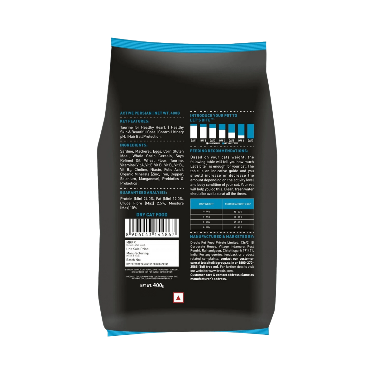 LET'S BITE PERSIAN ADULT (S) 500GM