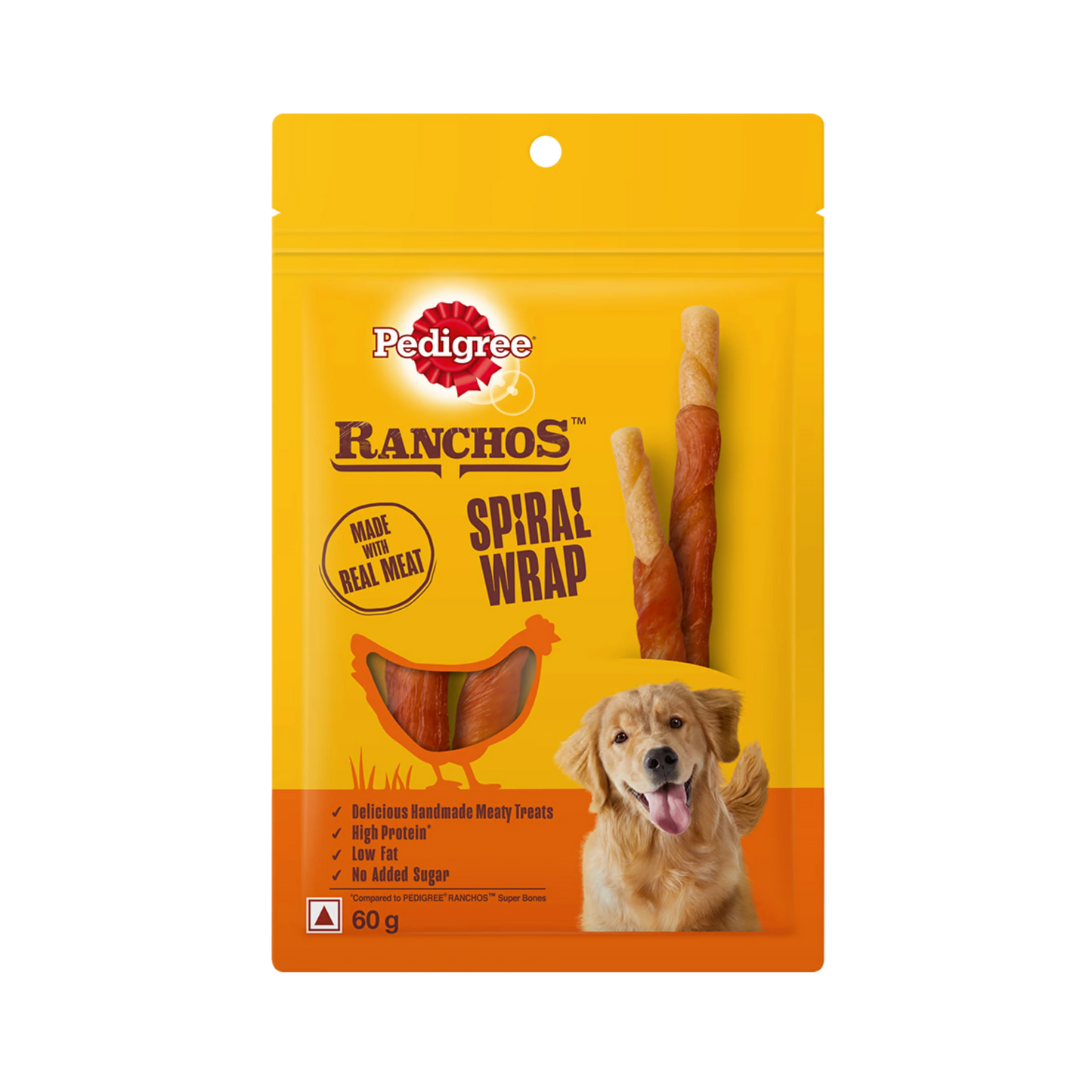 PEDIGREE RANCHOS SPIRAL WRAP 60GM