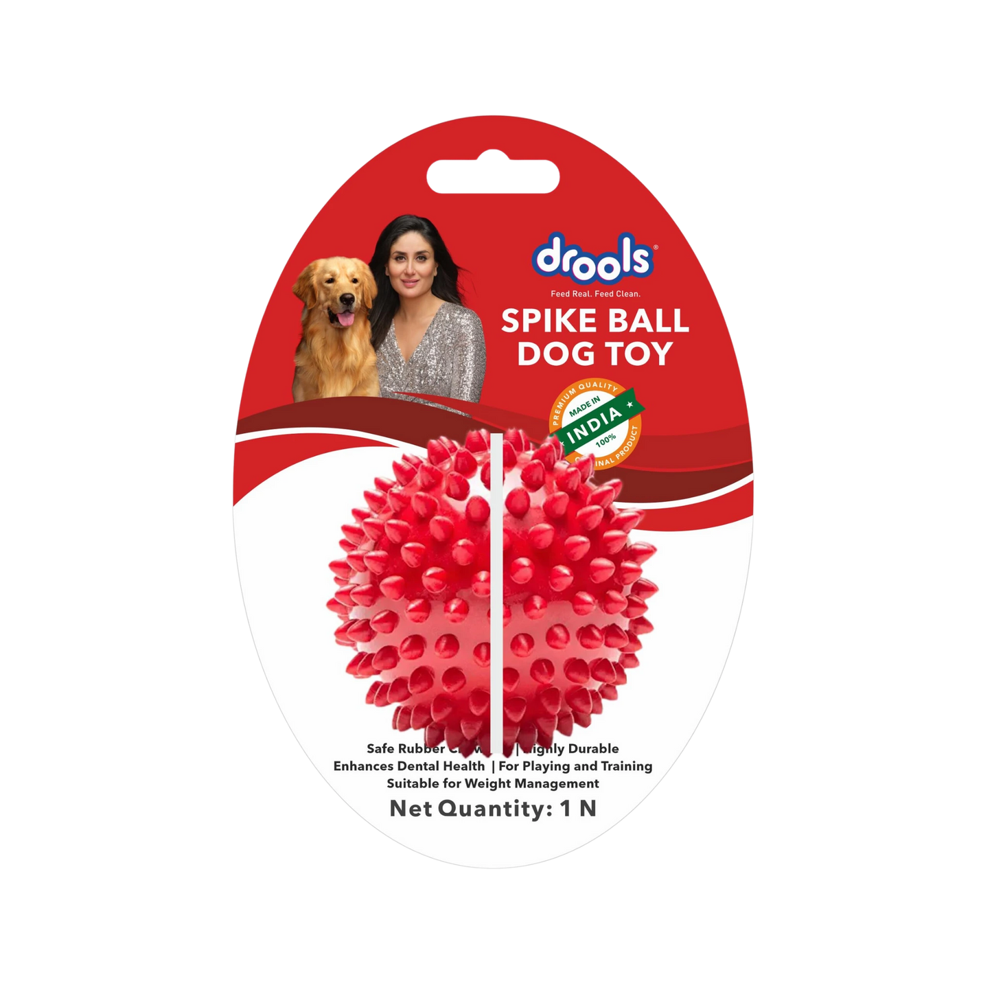 DROOLS DOG SPIKE HARD BALL TOY - Animeal