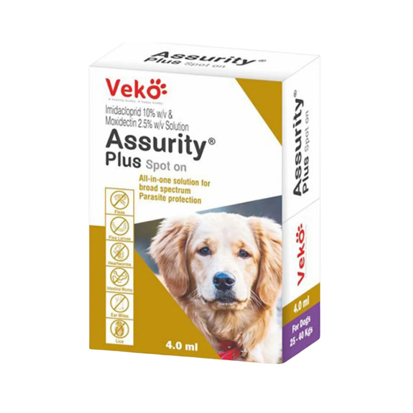 ASSURITY PLUS (25KG TO 40KG) DOG SPOT ON - Animeal