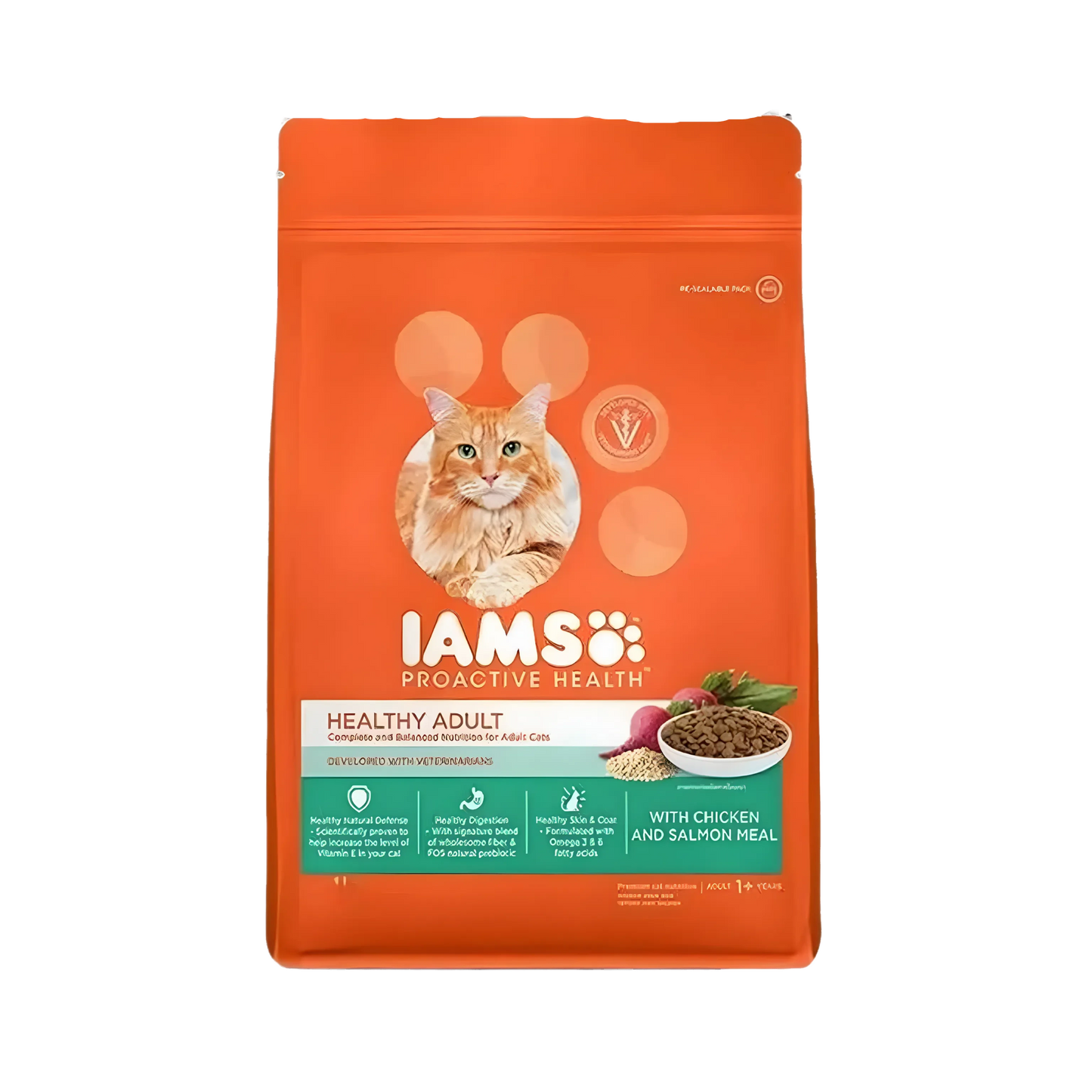 IAMS CAT CHIC & SALMON DRY FOOD (M) 1KG