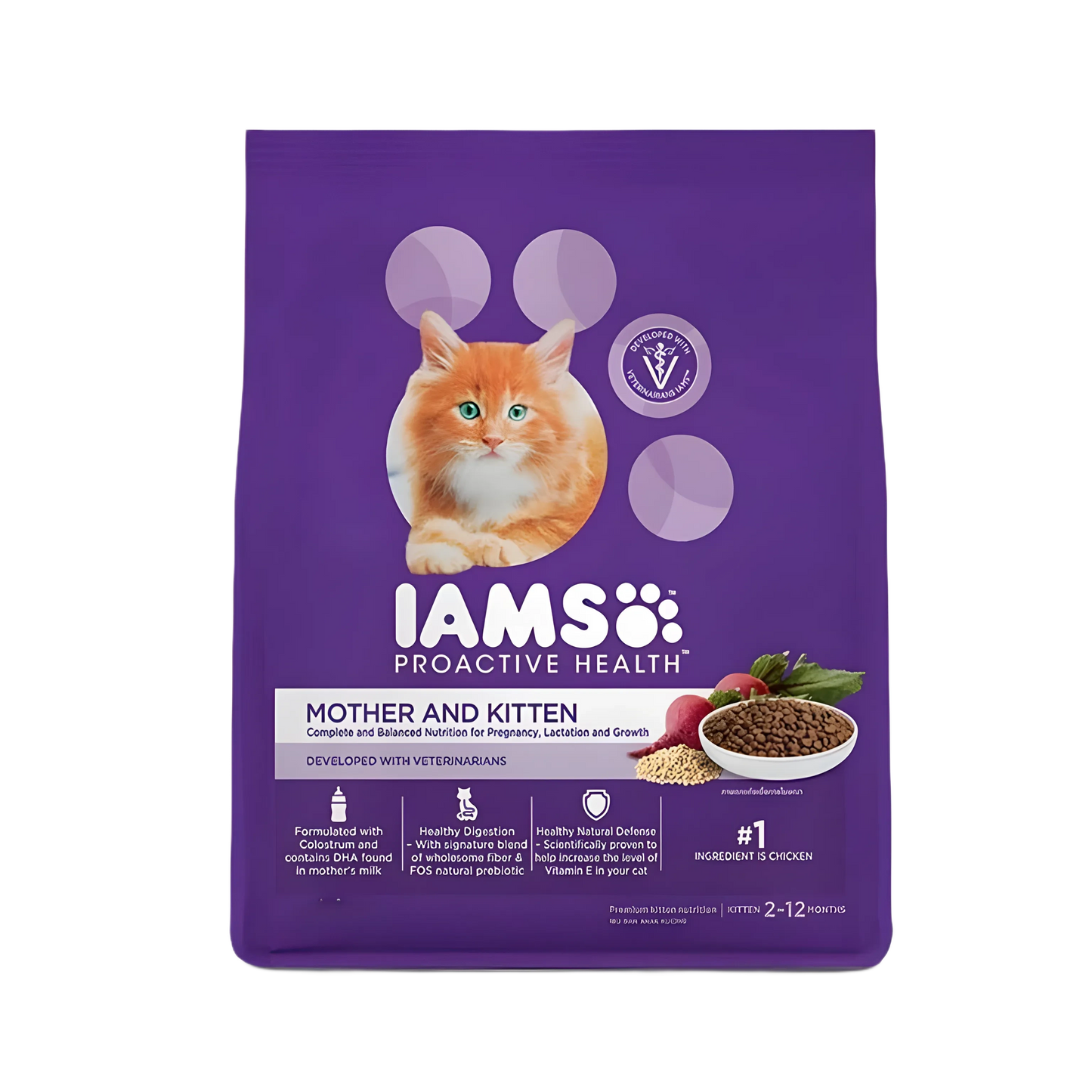 IAMS KITTEN & MOTHER DRY FOOD (L) 3KG