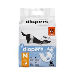 FOFOS MALE DOG DIAPER (M) 10PCS