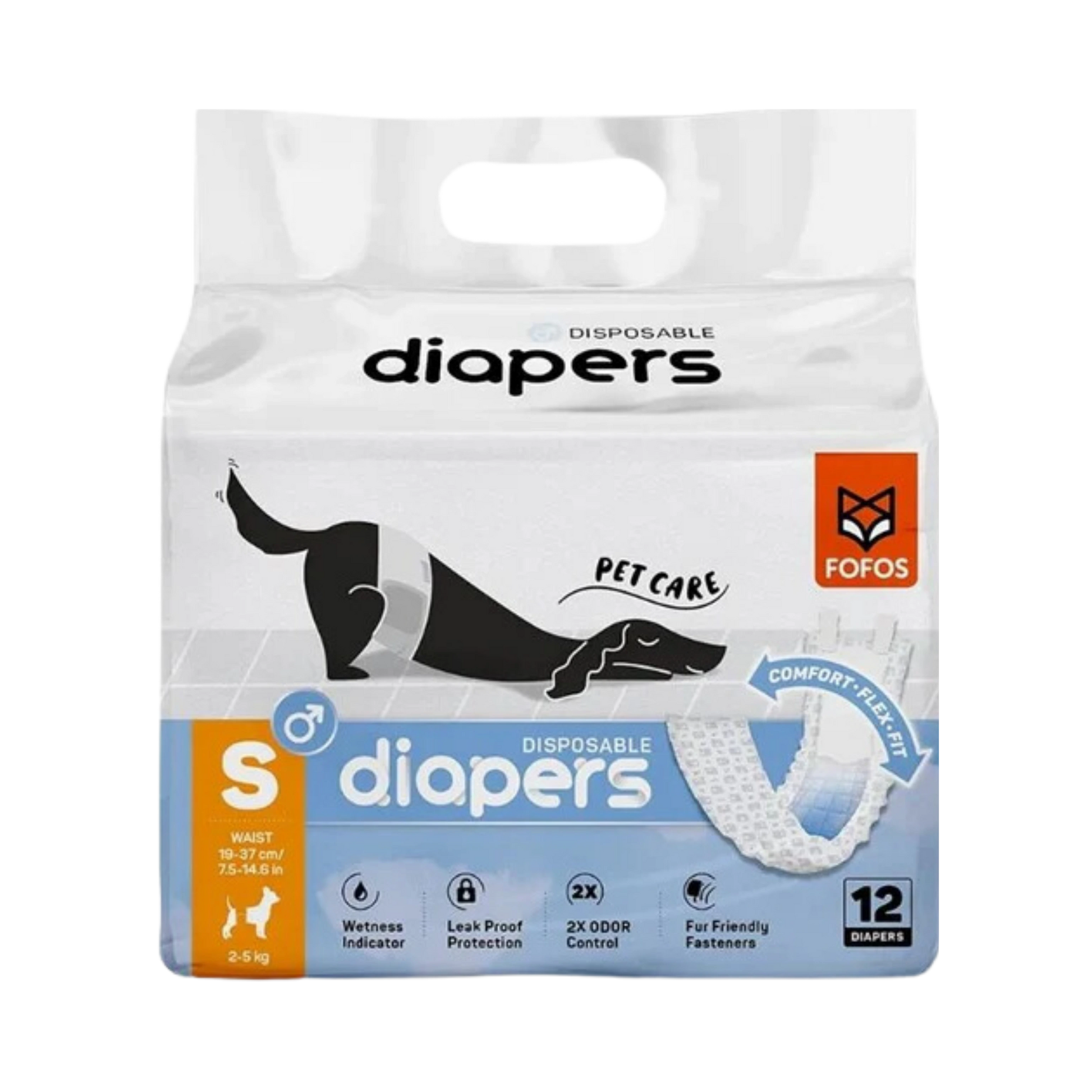 FOFOS MALE DOG DIAPER (S) - Animeal