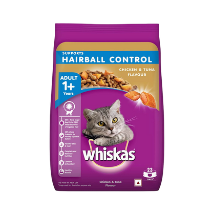 WHISKAS ADULT HAIRBALL DRY FOOD (S) 450GM